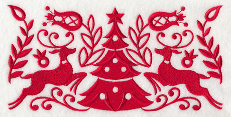 Scandinavian Christmas Tree Border
