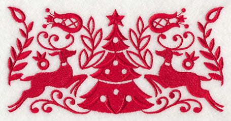 Scandinavian Christmas Tree Border