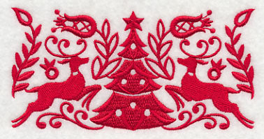 Scandinavian Christmas Tree Border