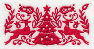 Scandinavian Christmas Tree Border