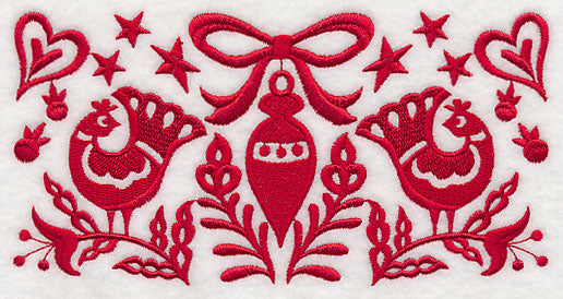 Scandinavian Christmas Ornament Border