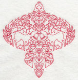 Scandinavian Christmas Ornament (Redwork)