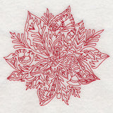 Scandinavian Christmas Poinsettia (Redwork)