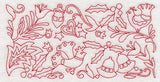 Scandinavian Christmas Border (Redwork)