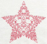 Scandinavian Christmas Star (Redwork)