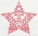 Scandinavian Christmas Star (Redwork)