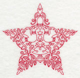 Scandinavian Christmas Star (Redwork)