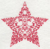 Scandinavian Christmas Star (Redwork)