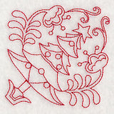 Scandinavian Christmas Tree Corner (Redwork)