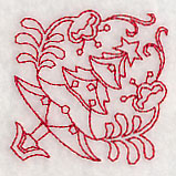 Scandinavian Christmas Tree Corner (Redwork)