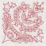 Scandinavian Christmas Ornament Corner (Redwork)