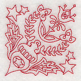 Scandinavian Christmas Ornament Corner (Redwork)