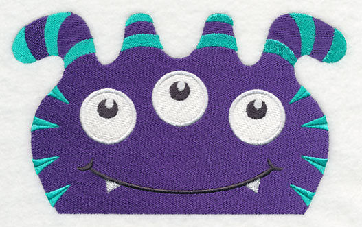 Peeking Striped Monster