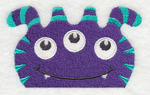 Peeking Striped Monster