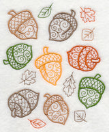 Fall Leaves and Acorns