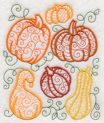 Autumn Pumpkins and Gourds