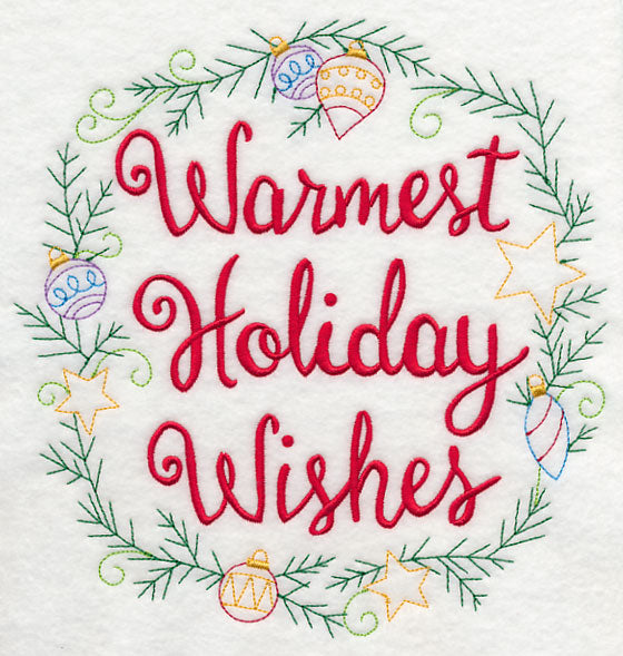 Warmest Holiday Wishes Wreath