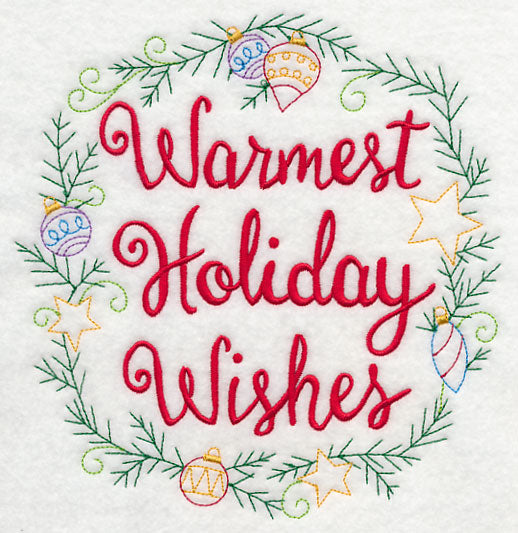 Warmest Holiday Wishes Wreath