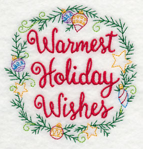Warmest Holiday Wishes Wreath