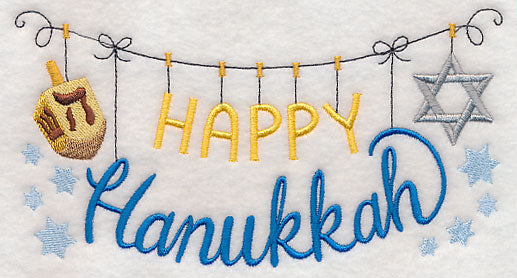 Happy Hanukkah Clothesline