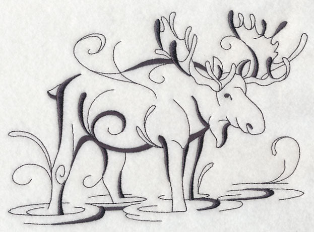 Inky Moose in Water