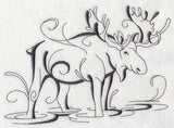 Inky Moose in Water