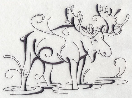 Inky Moose in Water