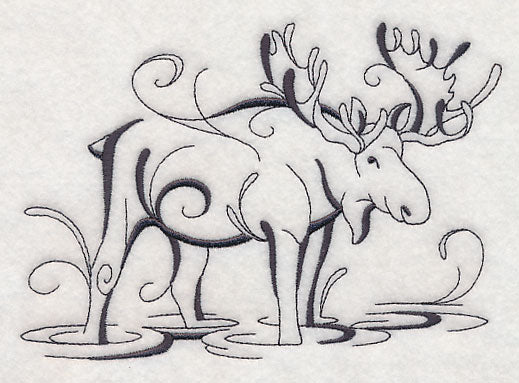 Inky Moose in Water