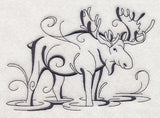 Inky Moose in Water