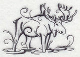 Inky Moose in Water