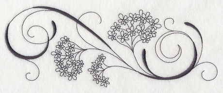 Inky Queen Anne's Lace Border