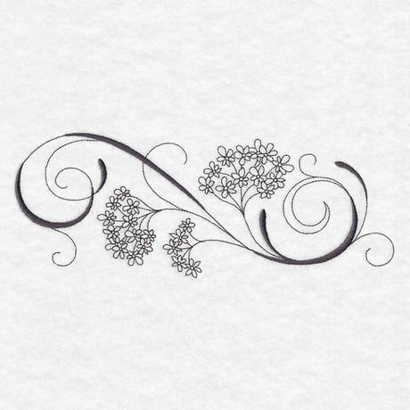 Inky Queen Anne's Lace Border