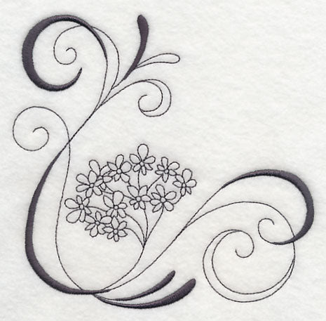 Inky Queen Anne's Lace Corner