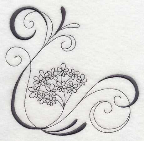 Inky Queen Anne's Lace Corner