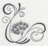 Inky Queen Anne's Lace Corner