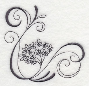 Inky Queen Anne's Lace Corner