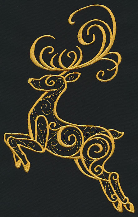 Filigree Reindeer (Goldwork)