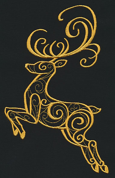 Filigree Reindeer (Goldwork)