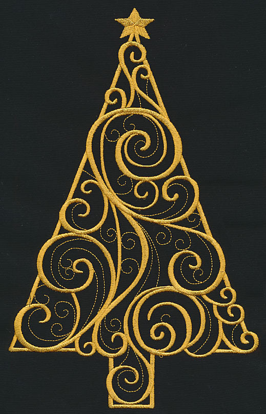 Filigree Christmas Tree (Goldwork)