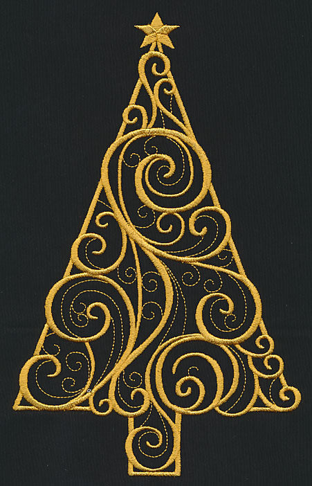 Filigree Christmas Tree (Goldwork)