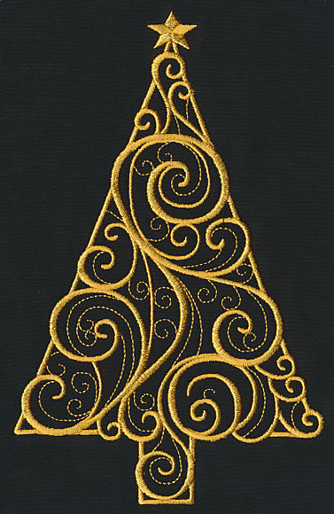 Filigree Christmas Tree (Goldwork)