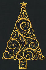 Filigree Christmas Tree (Goldwork)