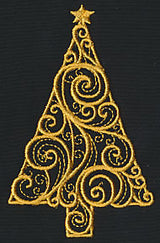 Filigree Christmas Tree (Goldwork)