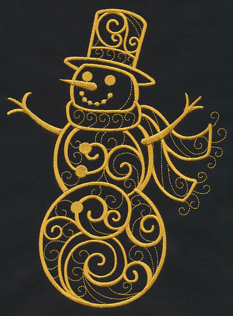 Filigree Snowman (Goldwork)
