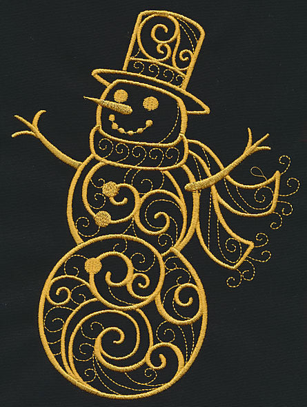 Filigree Snowman (Goldwork)