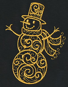 Filigree Snowman (Goldwork)