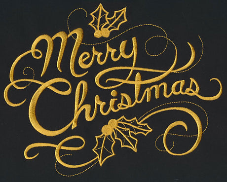 Filigree Merry Christmas (Goldwork)