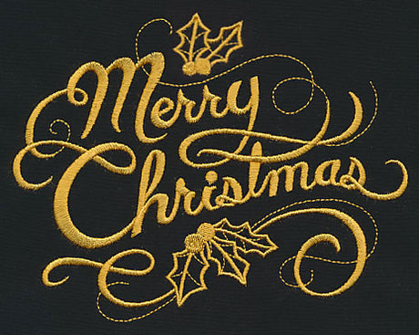 Filigree Merry Christmas (Goldwork)