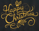 Filigree Happy Christmas (Goldwork)