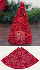 Filigree Tree with Poinsettias (Lace)